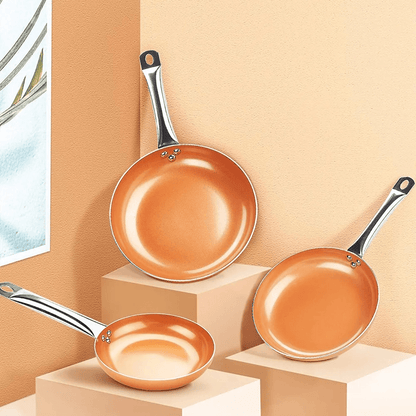 Skorter | Copper Pan – Professional Non-Stick Pan with Fast Heat Response