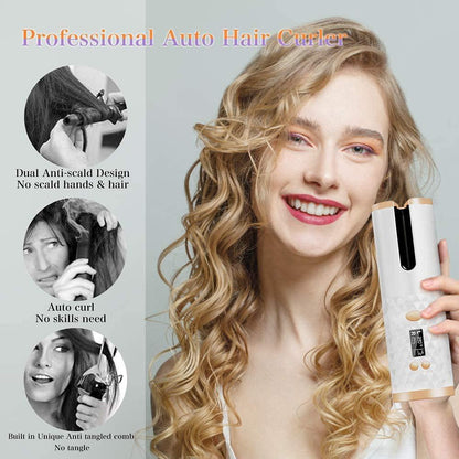 Skorter | Wireless Automatic Portable Ceramic Drum Hair Curling Iron