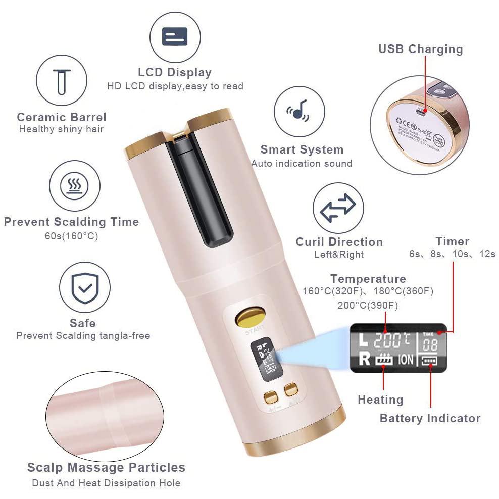 Skorter | Wireless Automatic Portable Ceramic Drum Hair Curling Iron