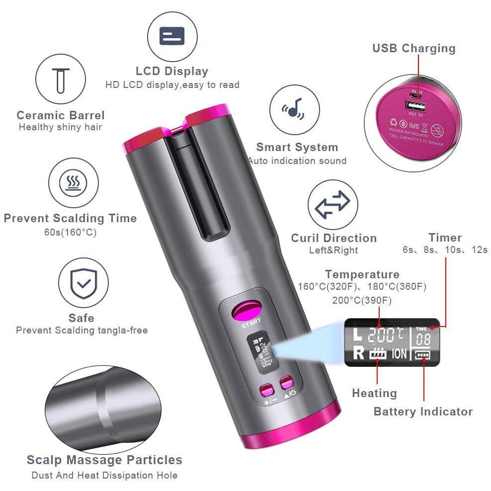 Skorter | Wireless Automatic Portable Ceramic Drum Hair Curling Iron