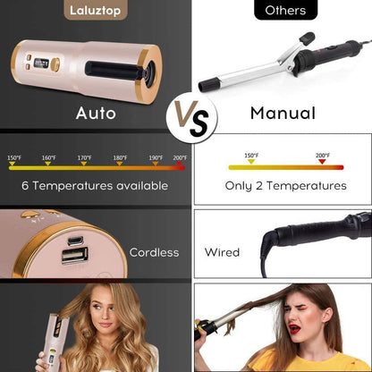 Skorter | Wireless Automatic Portable Ceramic Drum Hair Curling Iron