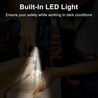 Skorter | Brushless Drill Set with 2 Pieces 8V Batteries and Charger 2 Variable Speeds 3/8In Tool-less Chuck