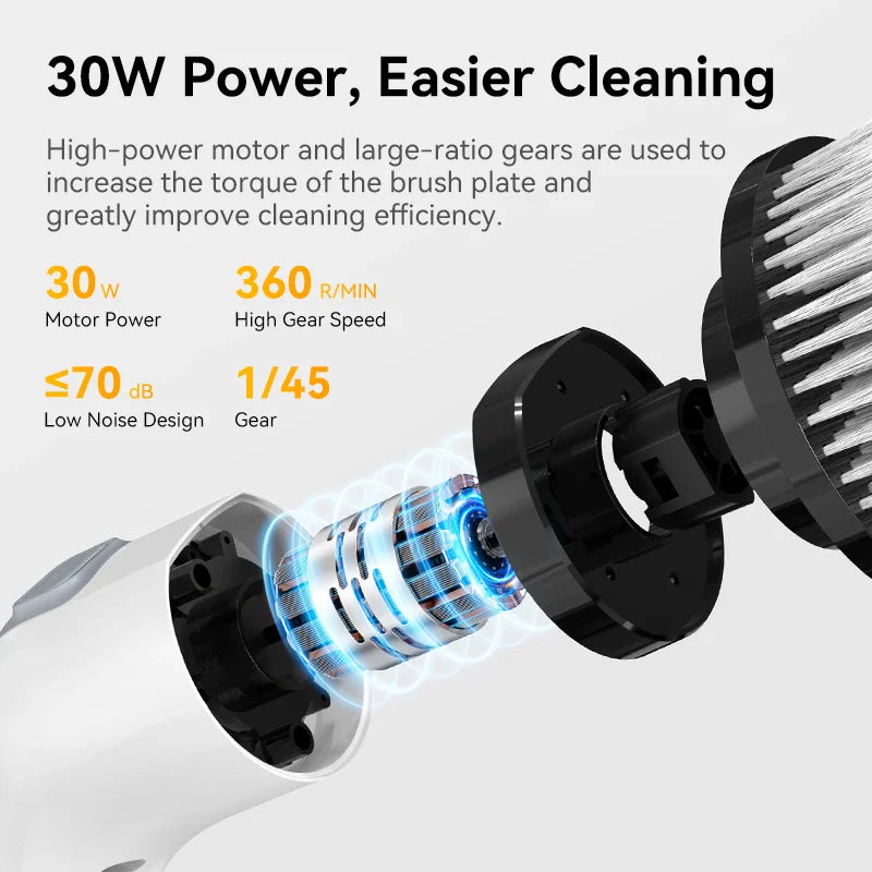 Skorter | Cordless Electric Spin Cleaning Brush with 7 Attachments – Waterproof