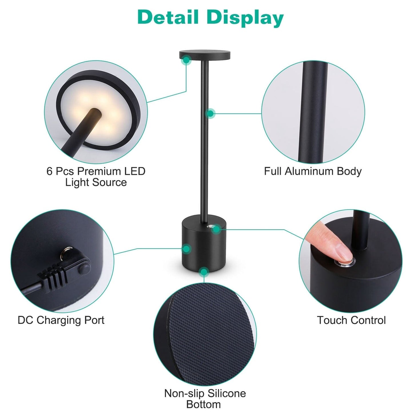 Skorter | Wireless Portable Rechargeable Table Lamp