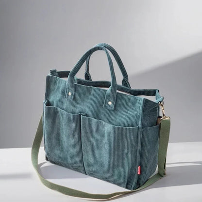 Skorter | CordoTote – Classic Corduroy Shoulder Bag for Everyday Use