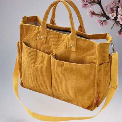 Skorter | CordoTote – Classic Corduroy Shoulder Bag for Everyday Use