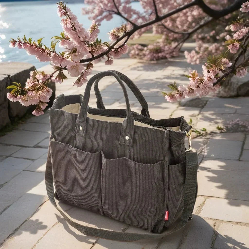 Skorter | CordoTote – Classic Corduroy Shoulder Bag for Everyday Use