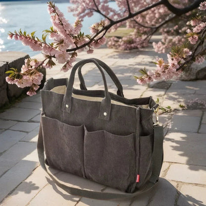 Skorter | CordoTote – Classic Corduroy Shoulder Bag for Everyday Use
