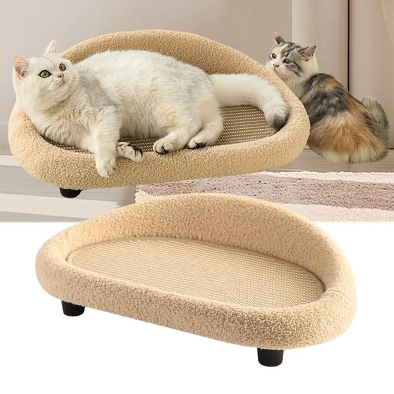 Skorter | COSYCAT Retreat – Stylish Cat Bed with Sisal Scratch Surface & Cushion