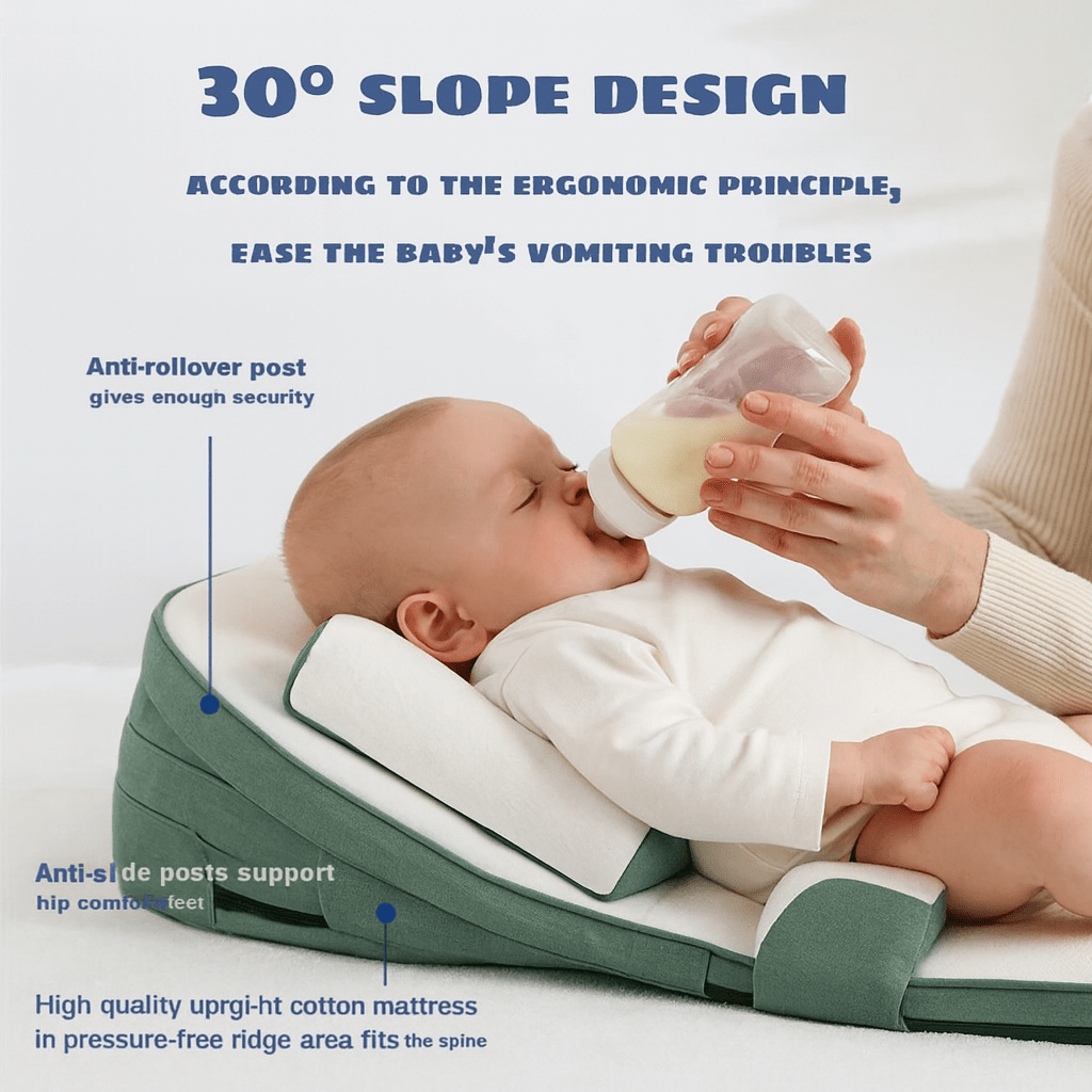 Skorter | CozyCradle Pillow – Side Sleeper Support with Anti-Reflux Incline for Newborns