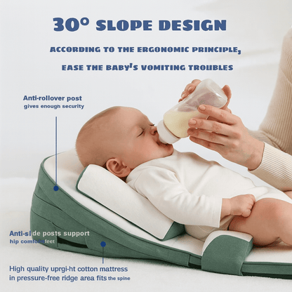 Skorter | CozyCradle Pillow – Side Sleeper Support with Anti-Reflux Incline for Newborns