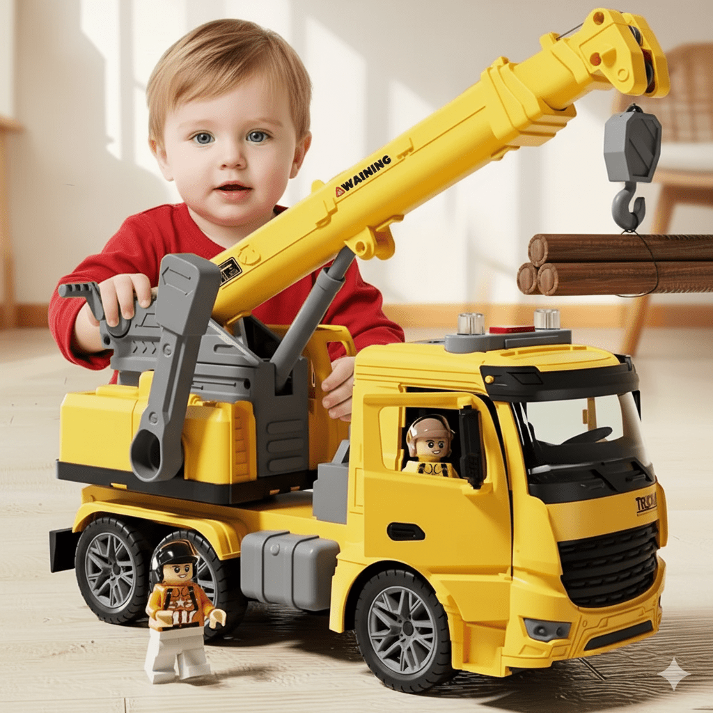 Skorter | CraneMax Junior – Construction Crane Toy with Lights & Sound