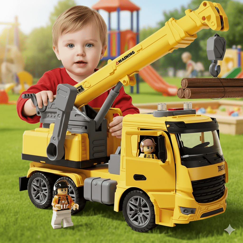 Skorter | CraneMax Junior – Construction Crane Toy with Lights & Sound