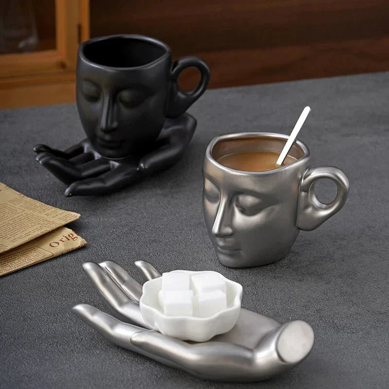 Skorter | Coffee Cup Set with Minimalist Face Shape