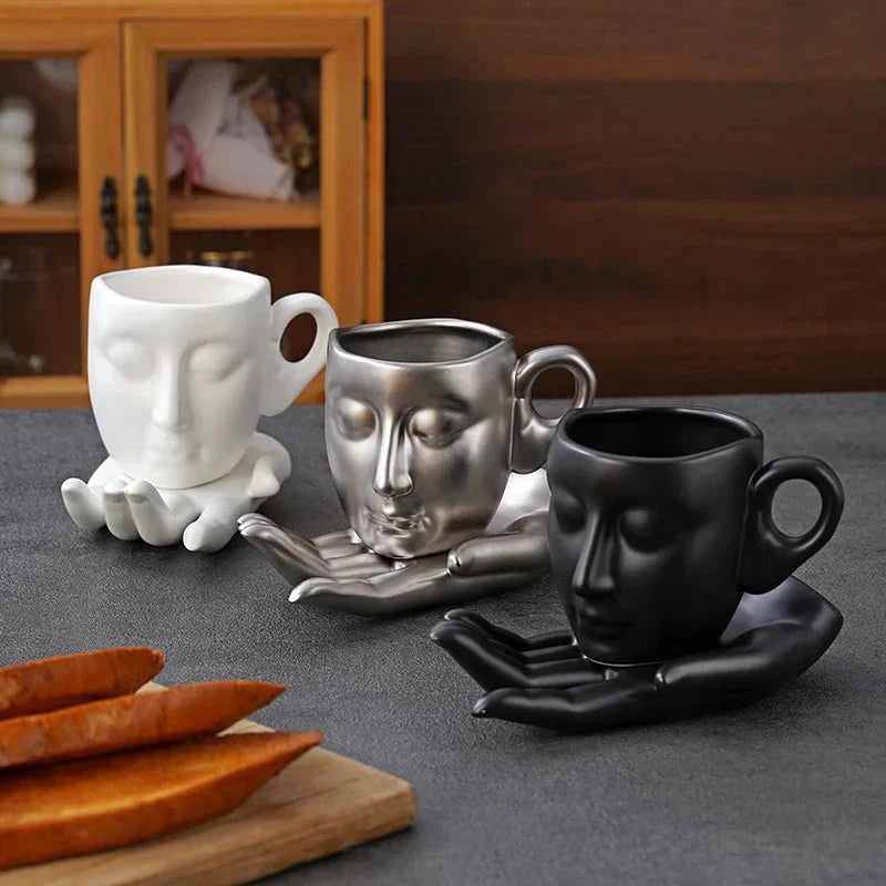 Skorter | Coffee Cup Set with Minimalist Face Shape