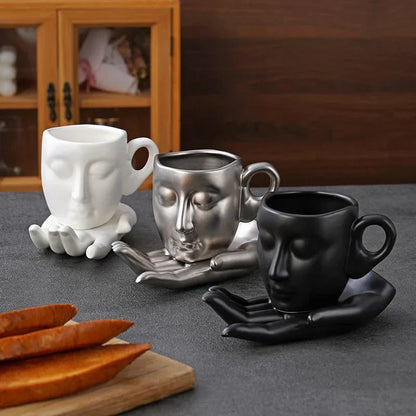 Skorter | Coffee Cup Set with Minimalist Face Shape