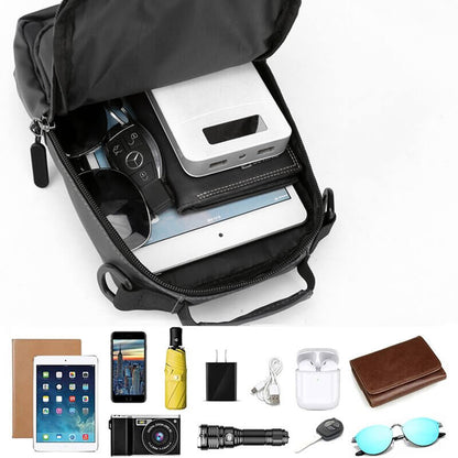 Skorter | Waterproof Oxford Crossbody Bag, Anti-Theft Sling Bag, USB Charging & Multi-Pocket Design