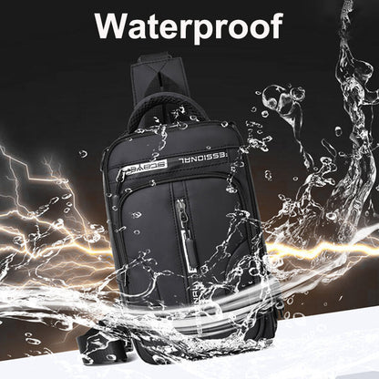 Skorter | Waterproof Oxford Crossbody Bag, Anti-Theft Sling Bag, USB Charging & Multi-Pocket Design