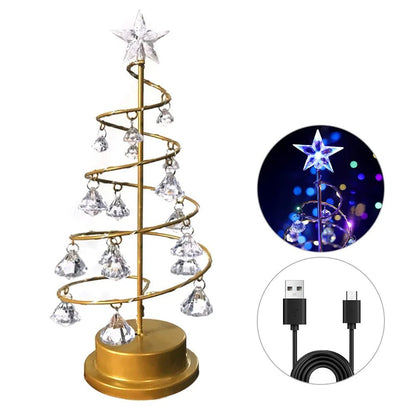Skorter | Crystal Christmas Tree LED Lamp – Sparkling Christmas, Valentine’s, or Birthday Decor for a Dreamy Bedroom Glow