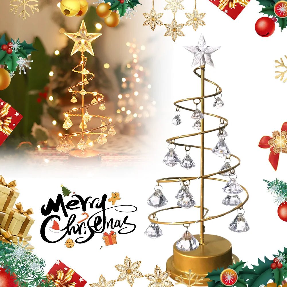 Skorter | Crystal Christmas Tree LED Lamp – Sparkling Christmas, Valentine’s, or Birthday Decor for a Dreamy Bedroom Glow