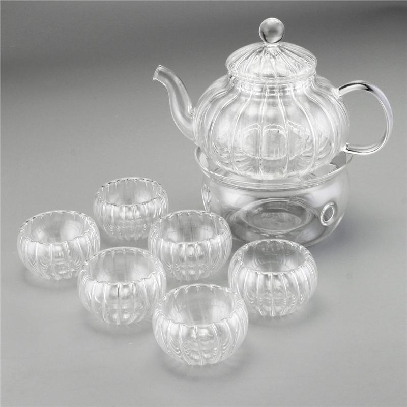 Skorter | Crystal Clear Glass Teapot Set
