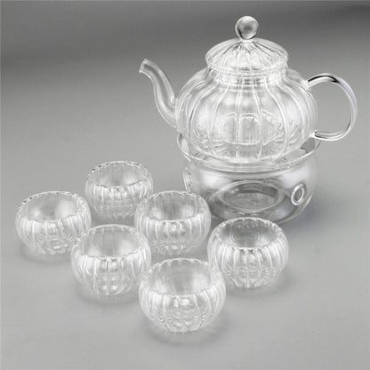 Skorter | Crystal Clear Glass Teapot Set