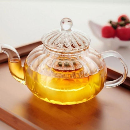 Skorter | Crystal Clear Glass Teapot Set