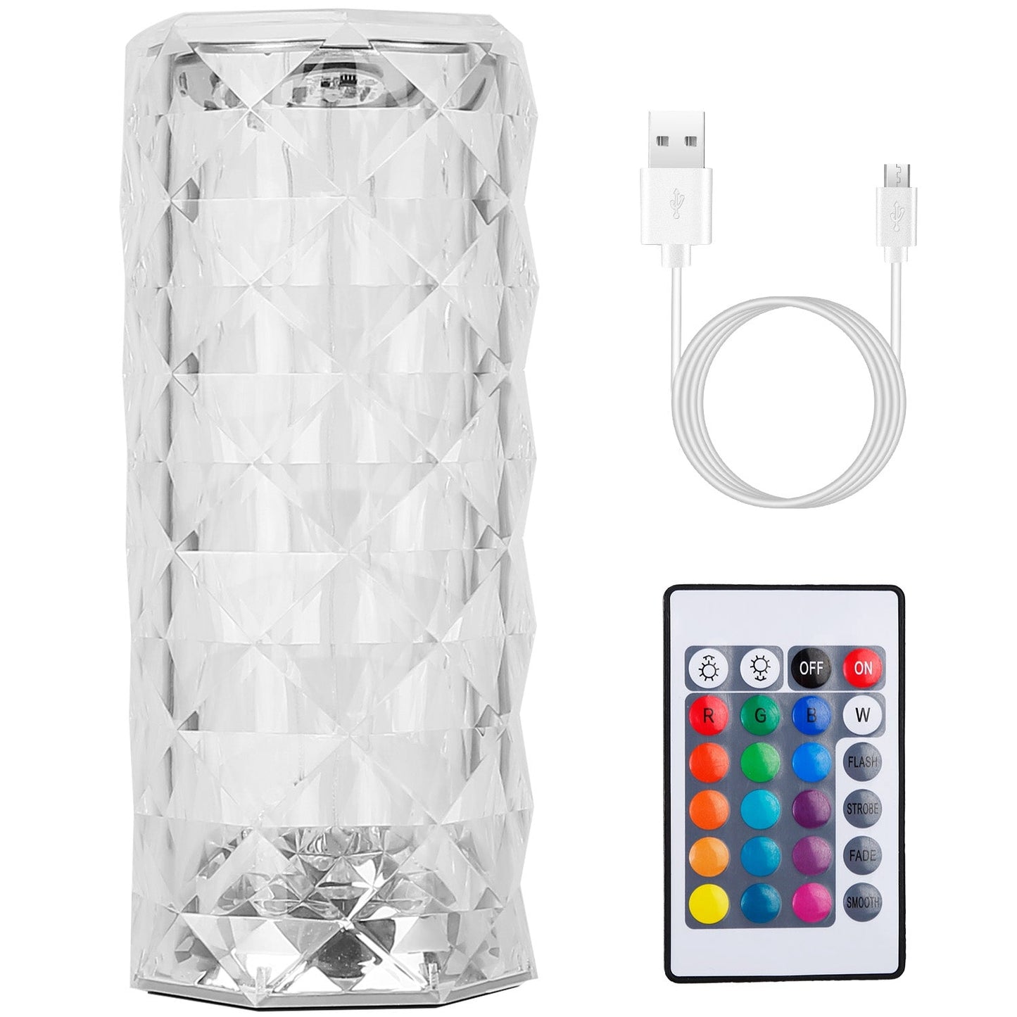 Skorter | Crystal Diamond Rose Table Lamp