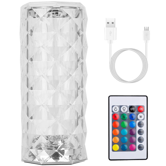 Skorter | Crystal Diamond Rose Table Lamp