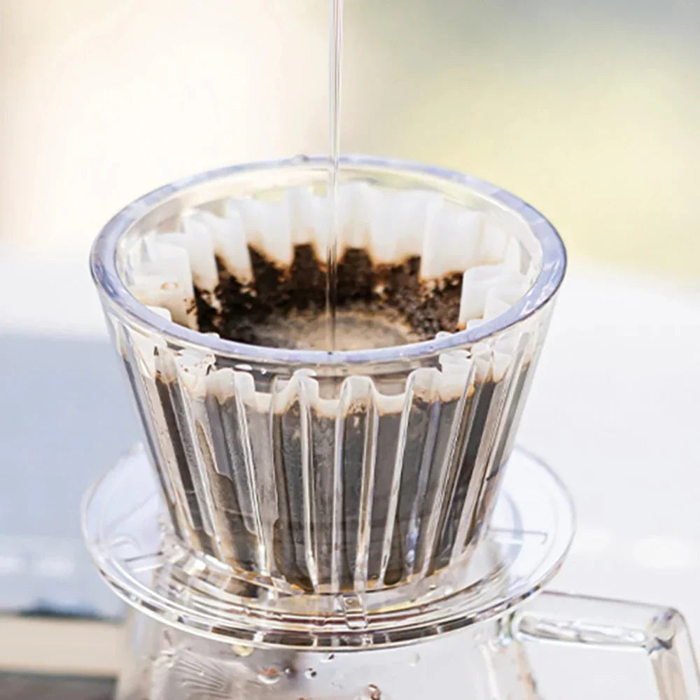 Skorter | Crystal Eye Flat Bottom Coffee Dripper - Perfect Extraction - Fast And Easy Use