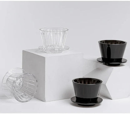 Skorter | Crystal Eye Flat Bottom Coffee Dripper - Perfect Extraction - Fast And Easy Use