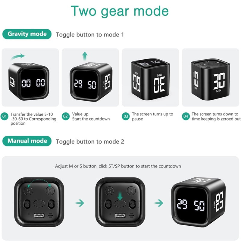 Skorter | Smart Cube Timer with Gravity Sensing and LED Display
