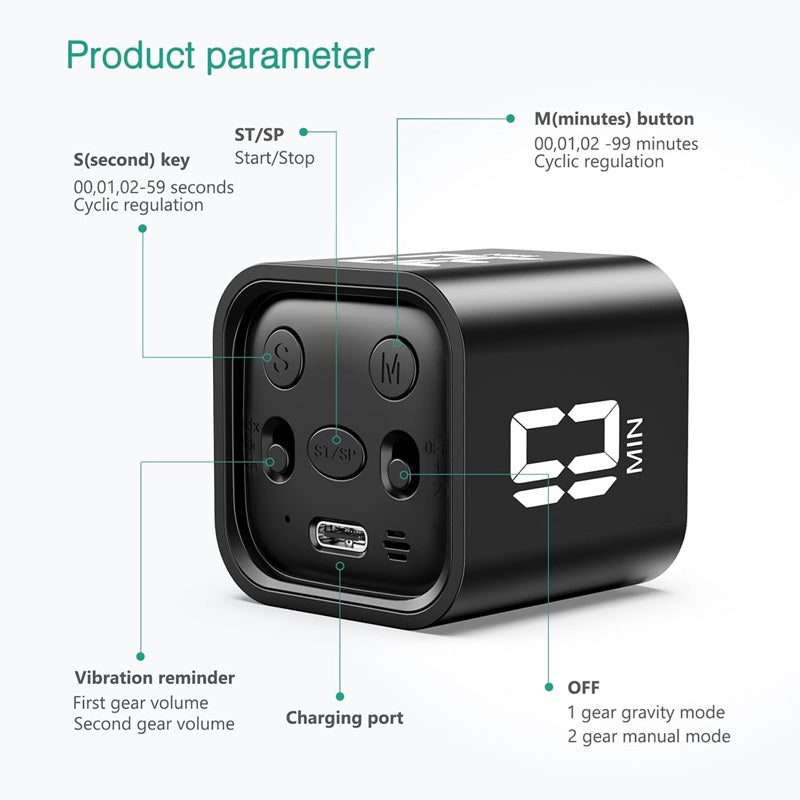 Skorter | Smart Cube Timer with Gravity Sensing and LED Display