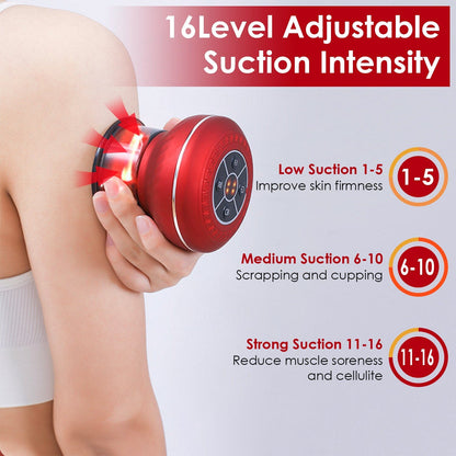 Skorter | Cuppin Therapy Massage Device with Red Light Heat Treatment 16 Level Temperature
