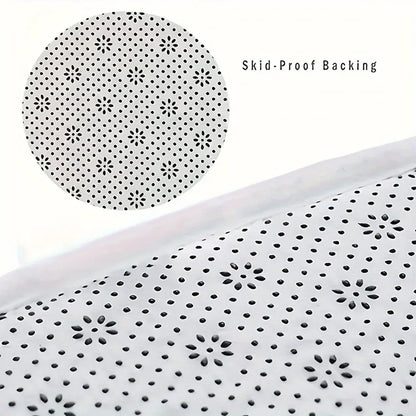 Skorter | Curved Bathroom Mat - Thick Absorbent Non-Slip Bath Mat for Bathroom Safety