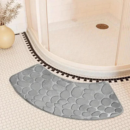 Skorter | Curved Bathroom Mat - Thick Absorbent Non-Slip Bath Mat for Bathroom Safety
