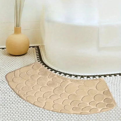 Skorter | Curved Bathroom Mat - Thick Absorbent Non-Slip Bath Mat for Bathroom Safety