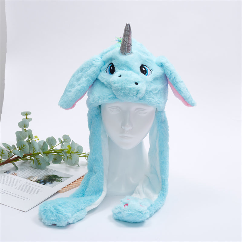 Skorter | BunnyBounce Plush Hat with Moving Ears for Kids & Adults