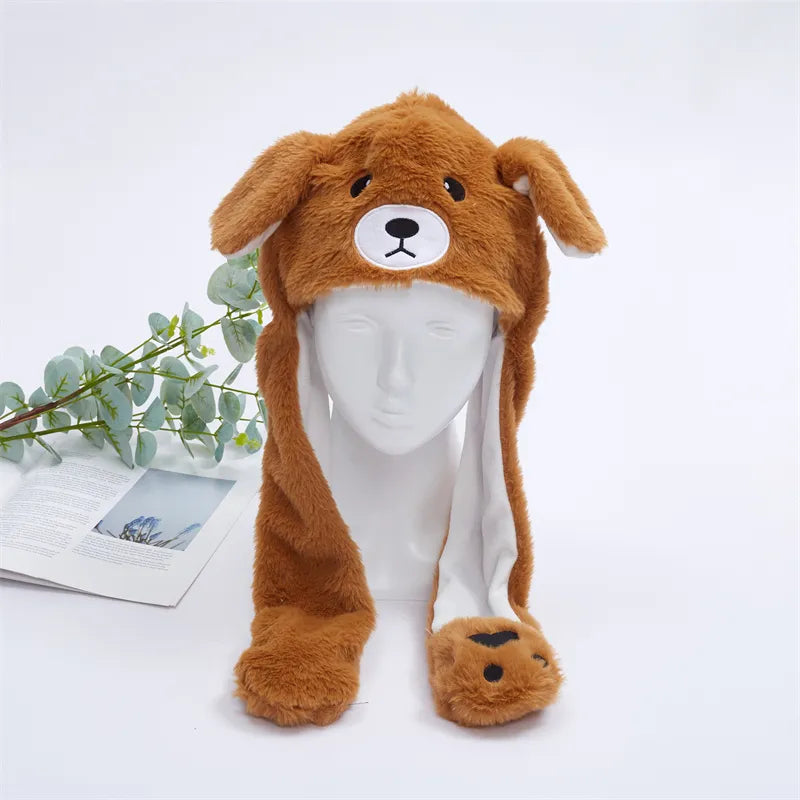 Skorter | BunnyBounce Plush Hat with Moving Ears for Kids & Adults