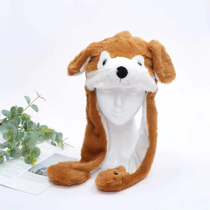 Skorter | BunnyBounce Plush Hat with Moving Ears for Kids & Adults