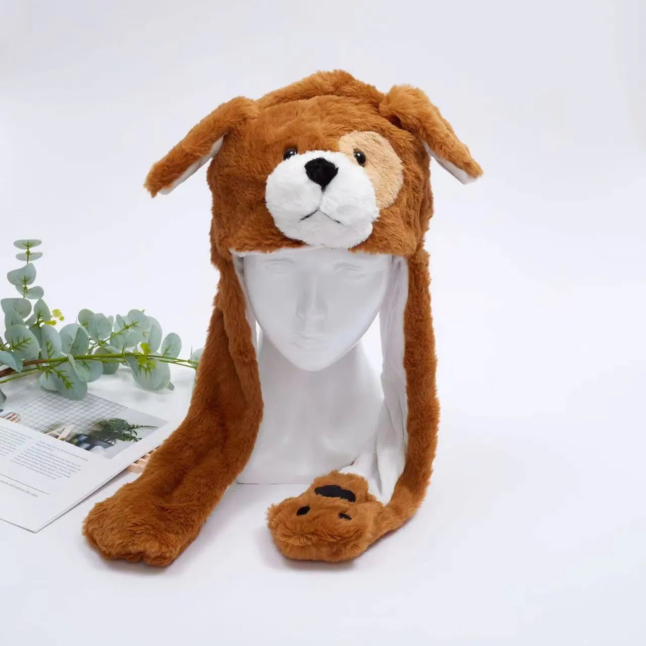 Skorter | BunnyBounce Plush Hat with Moving Ears for Kids & Adults