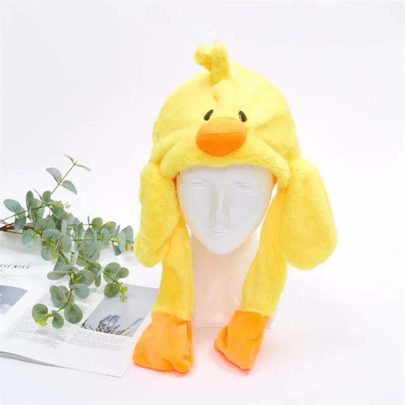 Skorter | BunnyBounce Plush Hat with Moving Ears for Kids & Adults