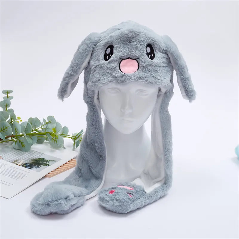 Skorter | BunnyBounce Plush Hat with Moving Ears for Kids & Adults