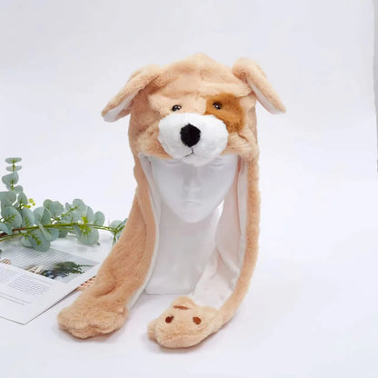 Skorter | BunnyBounce Plush Hat with Moving Ears for Kids & Adults