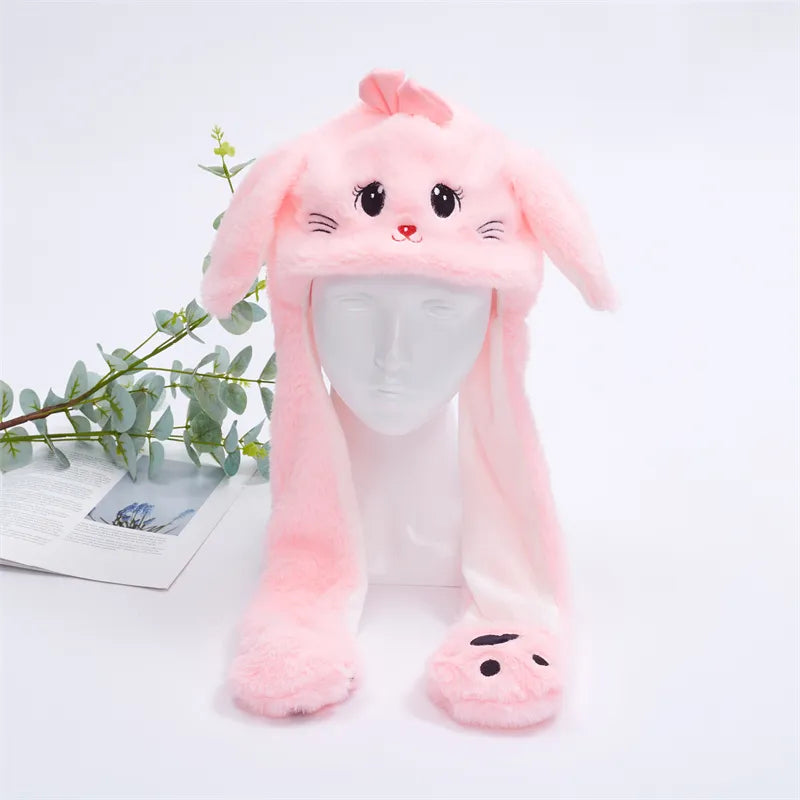 Skorter | BunnyBounce Plush Hat with Moving Ears for Kids & Adults