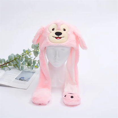 Skorter | BunnyBounce Plush Hat with Moving Ears for Kids & Adults