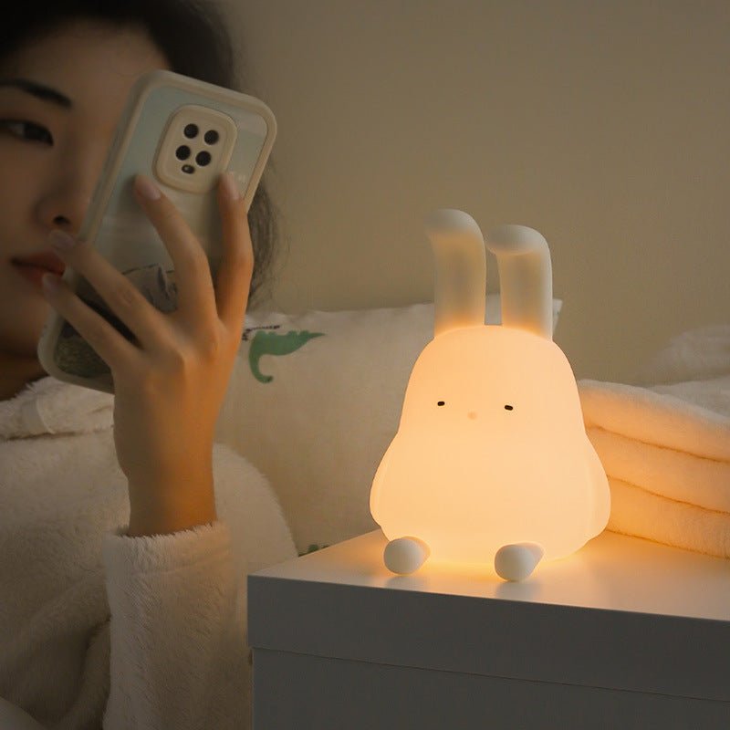 Cute Rabbit Mood Light Dimmable Led Soft Night Lamp Cast For Baby Girlfriend Gift Children's Night Lights Kids Room Decor Led Lights - SKØRTER