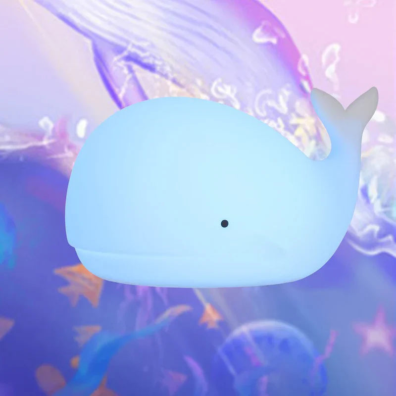 Skorter | Cute Whale Night Light with Colour Change - GlowWhale