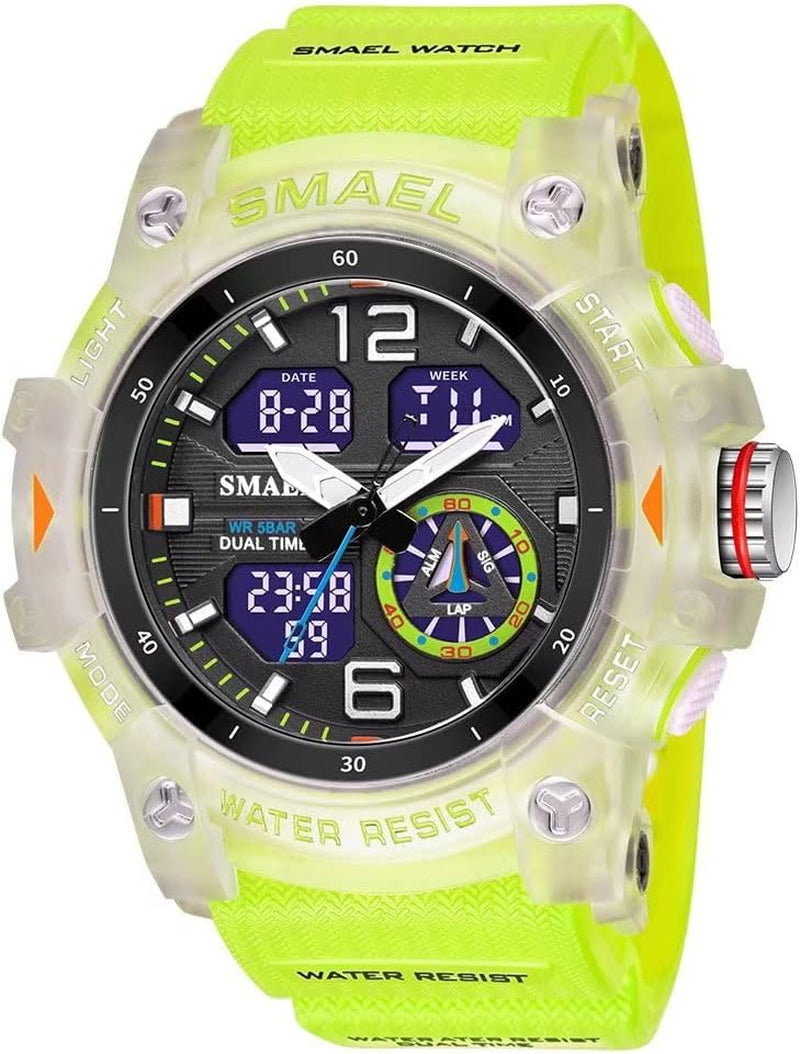 Skorter | Men's waterproof sports wristwatch with date and multifunction LED alarm stopwatch