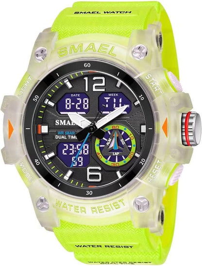 Skorter | Men's waterproof sports wristwatch with date and multifunction LED alarm stopwatch